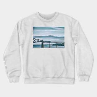 To the other side. A Train travels over the magnificent Forth Rail Bridge Crewneck Sweatshirt